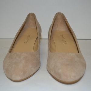 Talbots Women Suede Tan Low Wedge